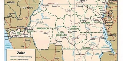 Zaire i afrika karta